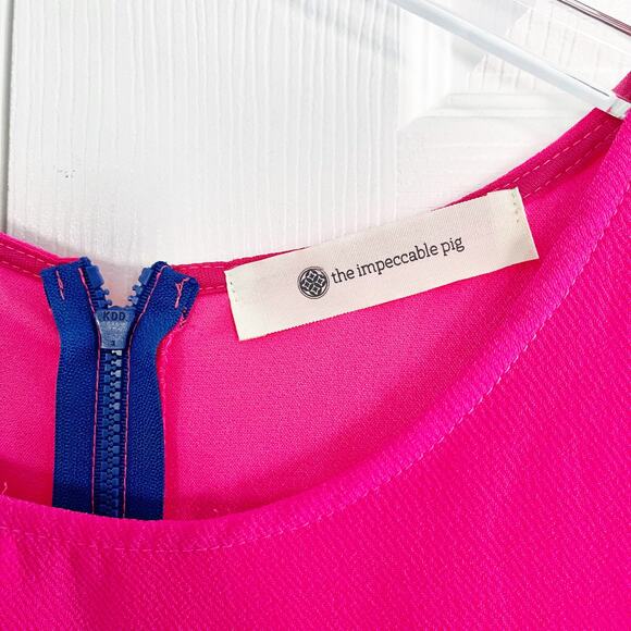 The Impeccable Pig Neon Pink Sheath Dress - Picture 2 of 7